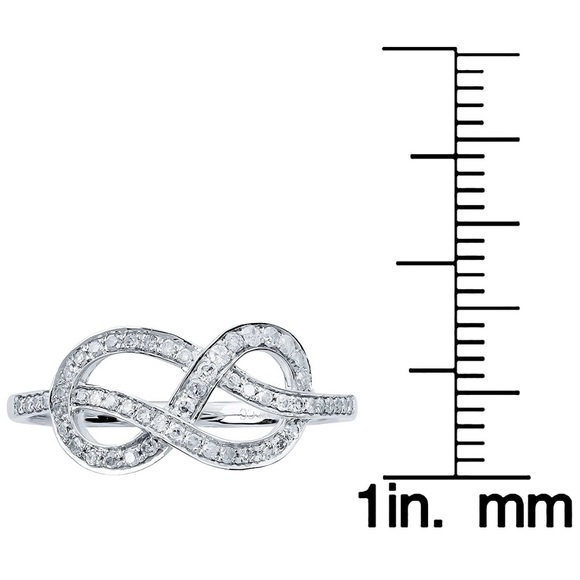 Infinity Knot Ring 10k Natural Diamond